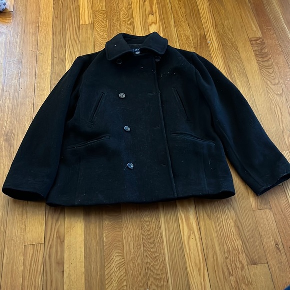 J. Crew • wool double breasted peacoat in VGUC • size large